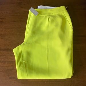 J Crew chartreuse cropped pant